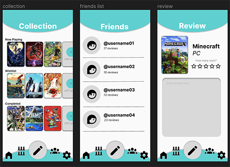 a prototype for a mobile application that catalogs video games