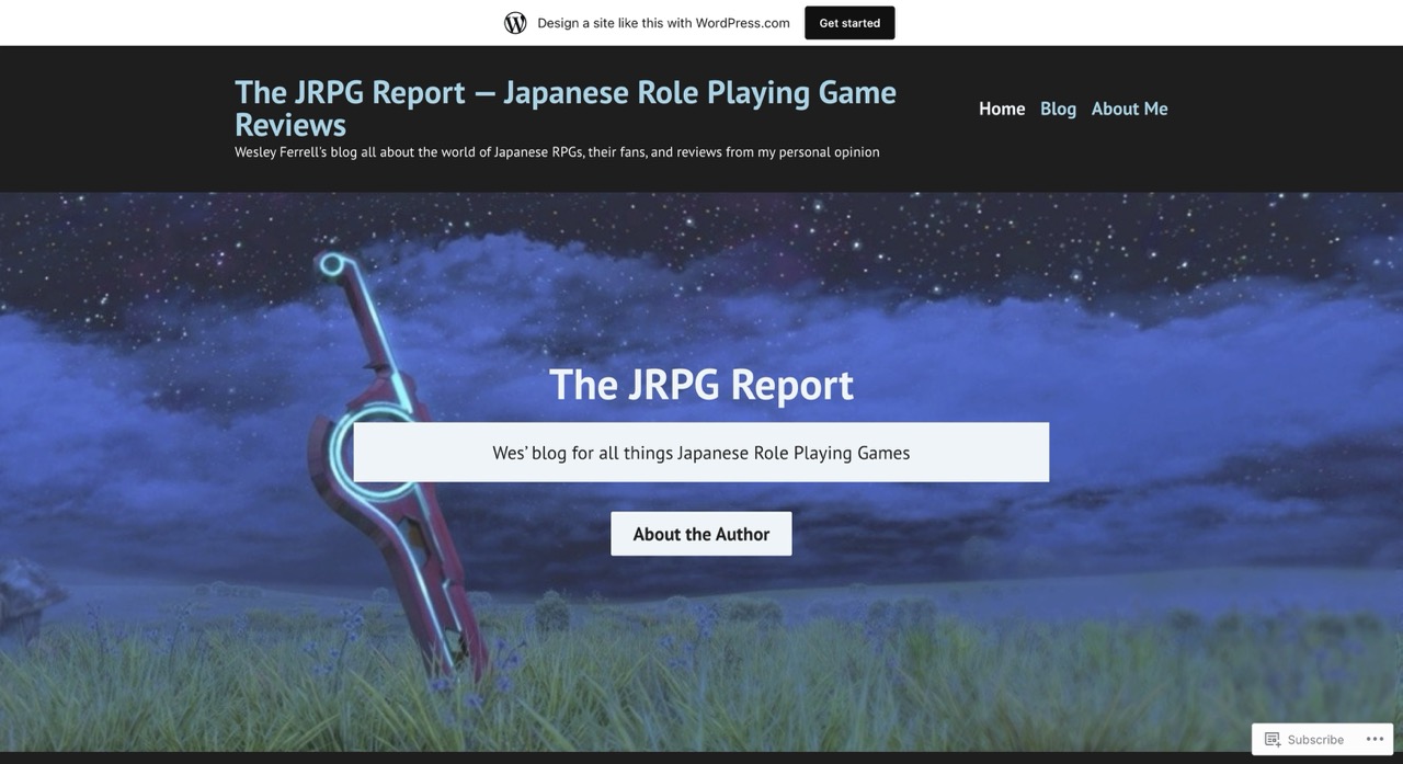 The homepage of my multimedia journalism blog which features various articles