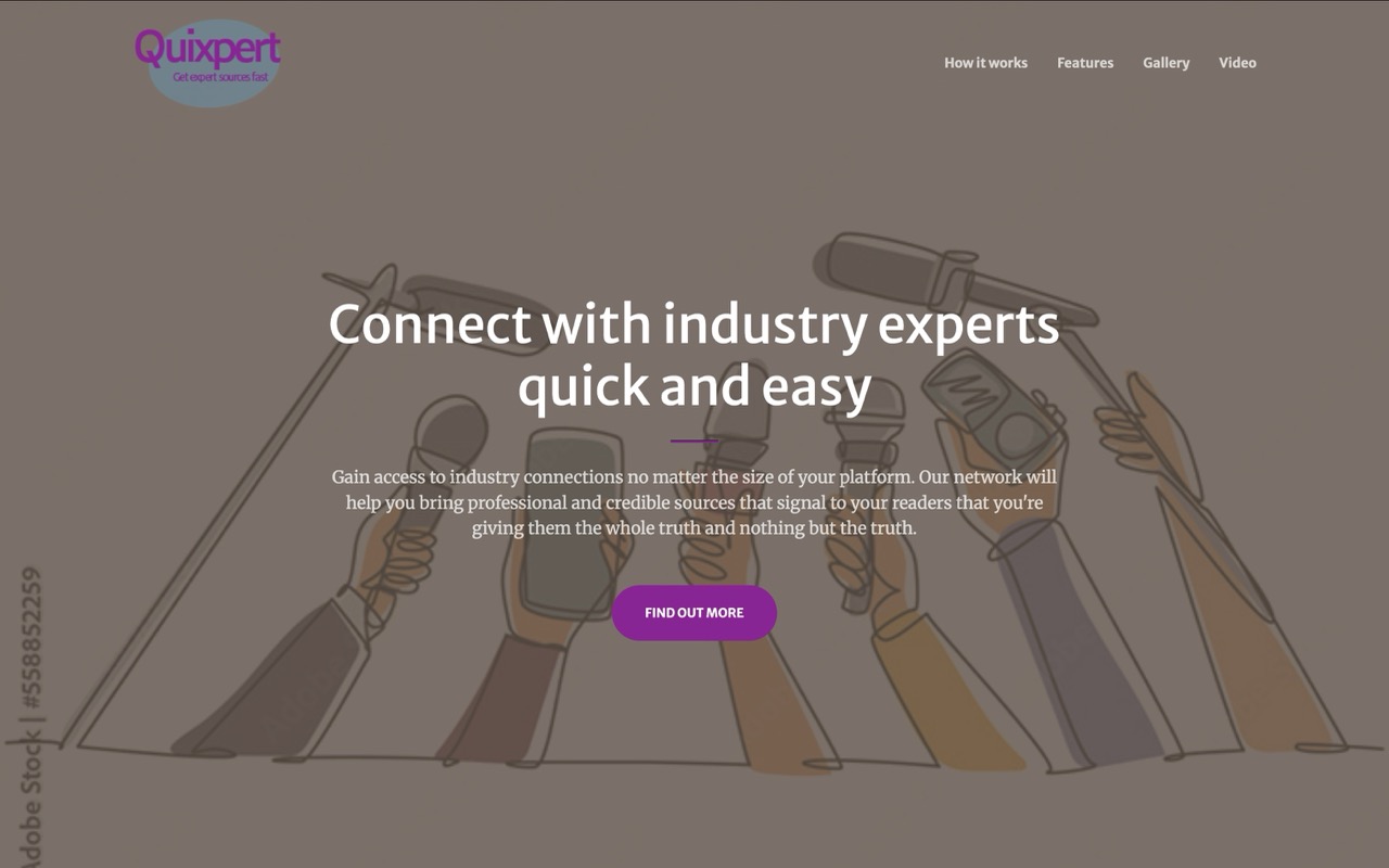 a website advertising a conceptual service