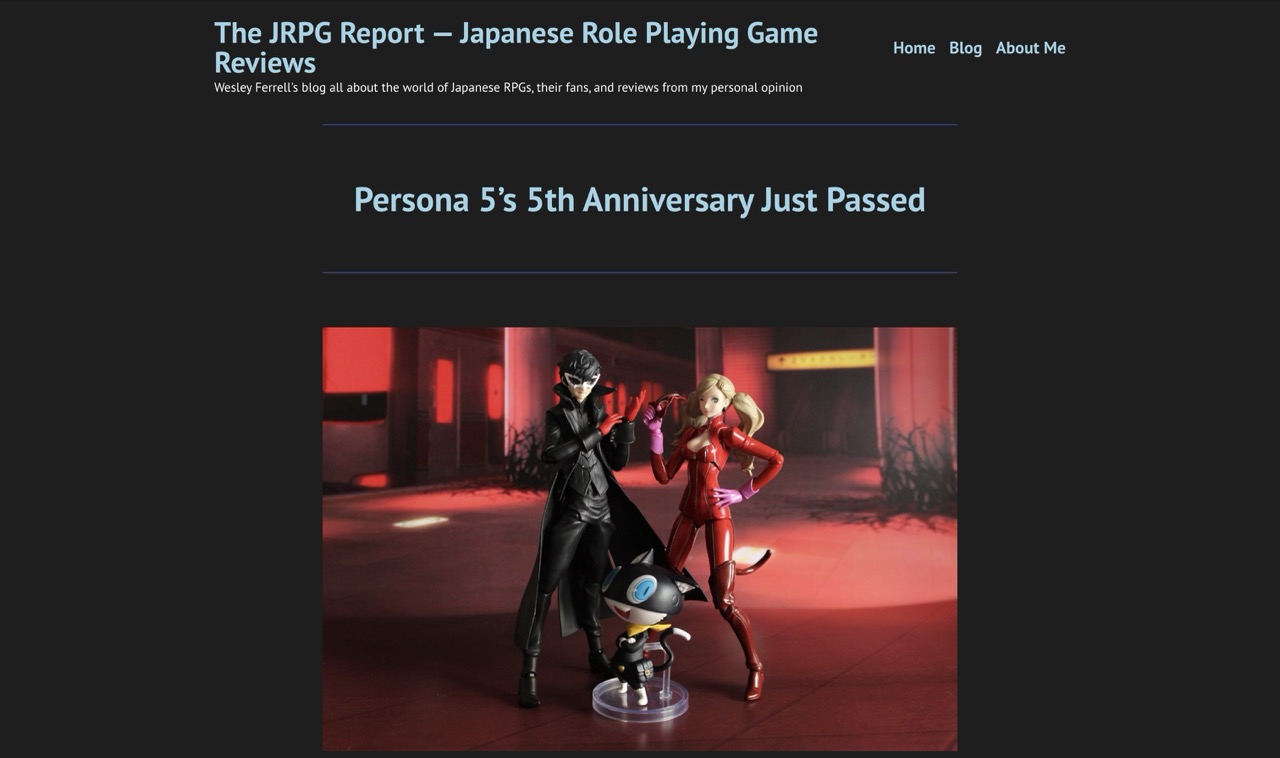 an article about persona 5's fifth anniversary with a picture of the characters