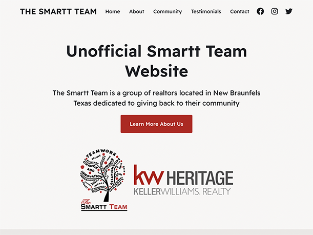 screenshot of Smartt Team unofficial site